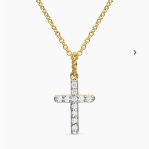 David Yurman Diamond Cross Necklace